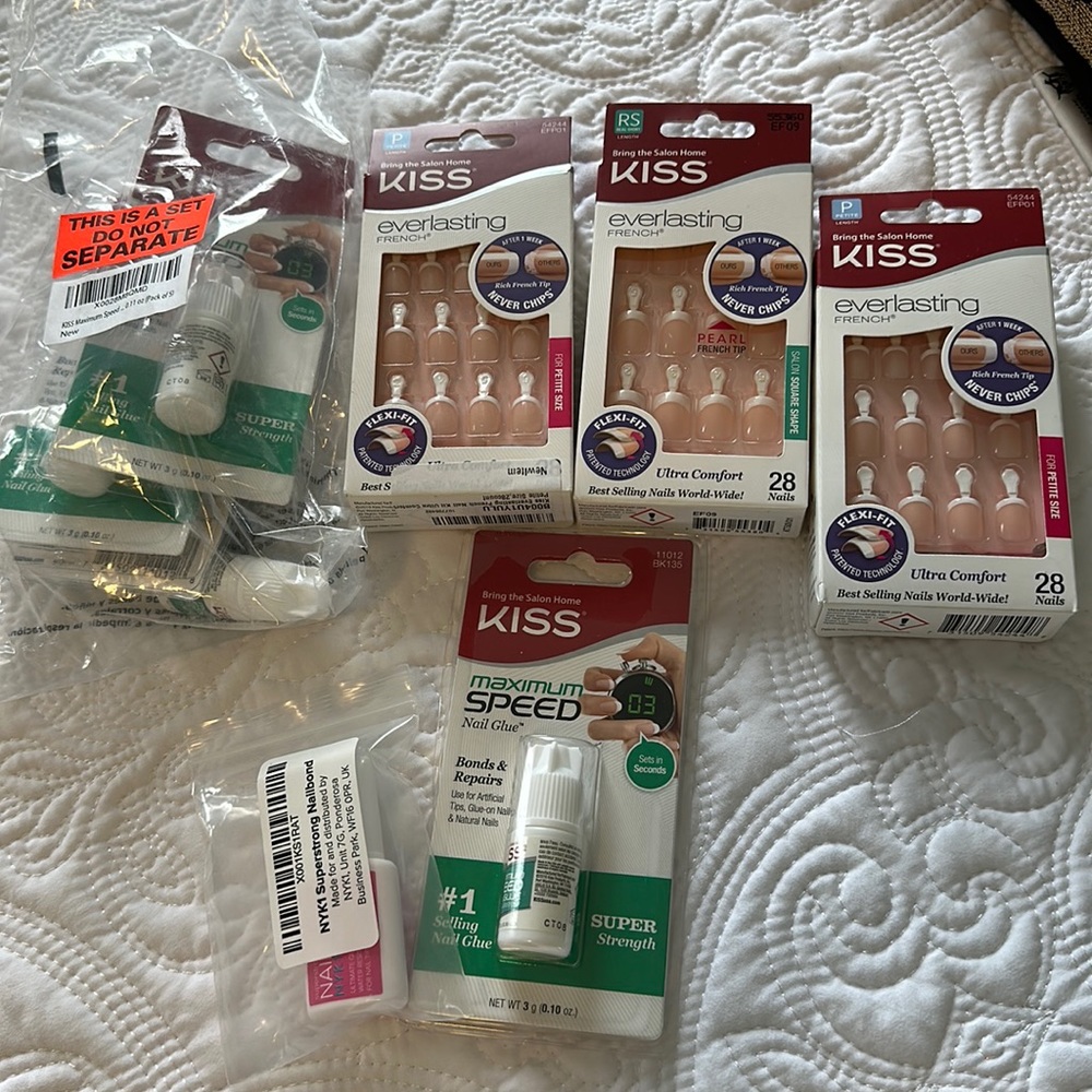 Kiss French manicure press on nails plus glue